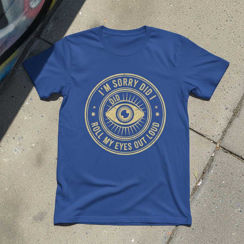 Im Sorry Did I Roll My Eyes Out Loud Distressed T-Shirt, Funny Tee Idea