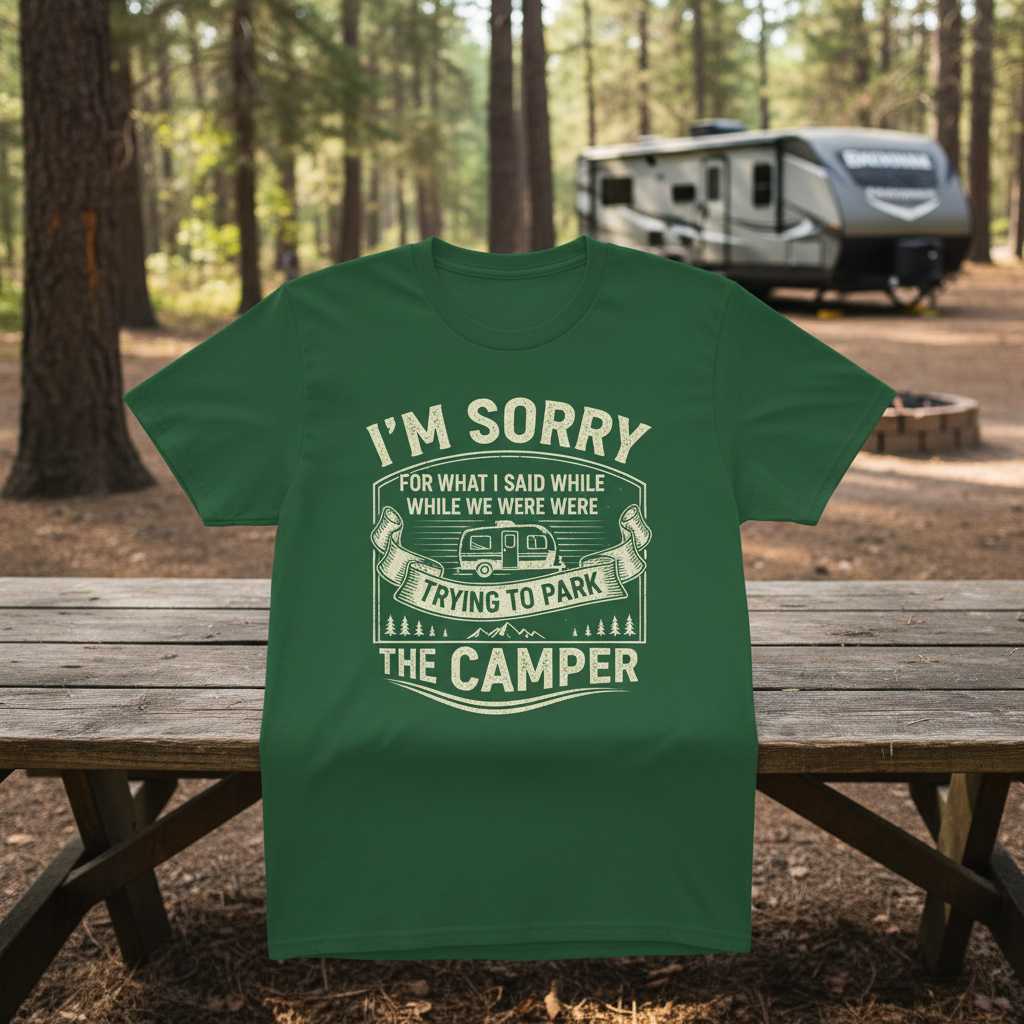 Im Sorry For What I Said While Trying To Park The Camper Vintage T-Shirt, Funny Tee