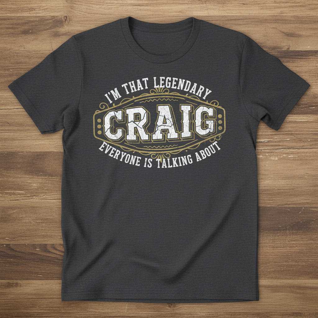 Im That Legendary Craig Everyone Is Talking About Vintage Distressed T-Shirt, Funny Tee