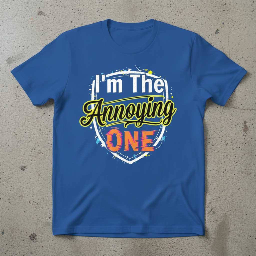Im The Annoying One Distressed T-Shirt, Funny Matching Group Party Tee Graphic Gear