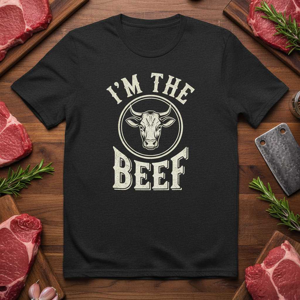 Im The Beef Vintage Distressed T-Shirt, Funny Graphic Tee Outfit Idea