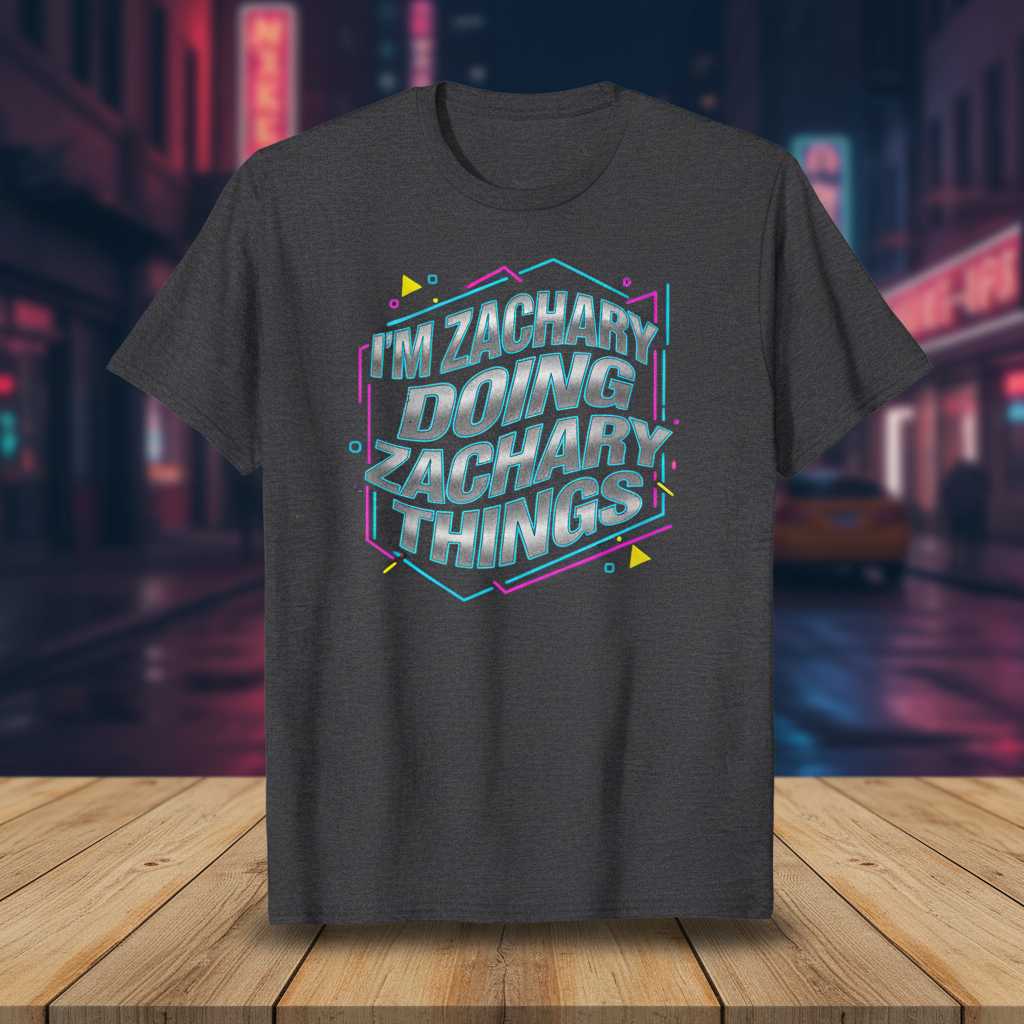 Im Zachary Doing Zachary Things Retro 90s T-Shirt Novelty Tee Idea