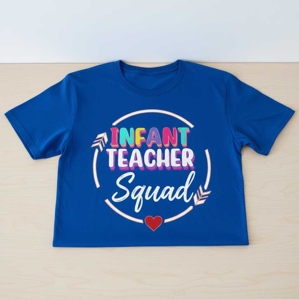 Infant Teacher Squad Graphic T-Shirt, Cute Classroom Educator Tee Idea