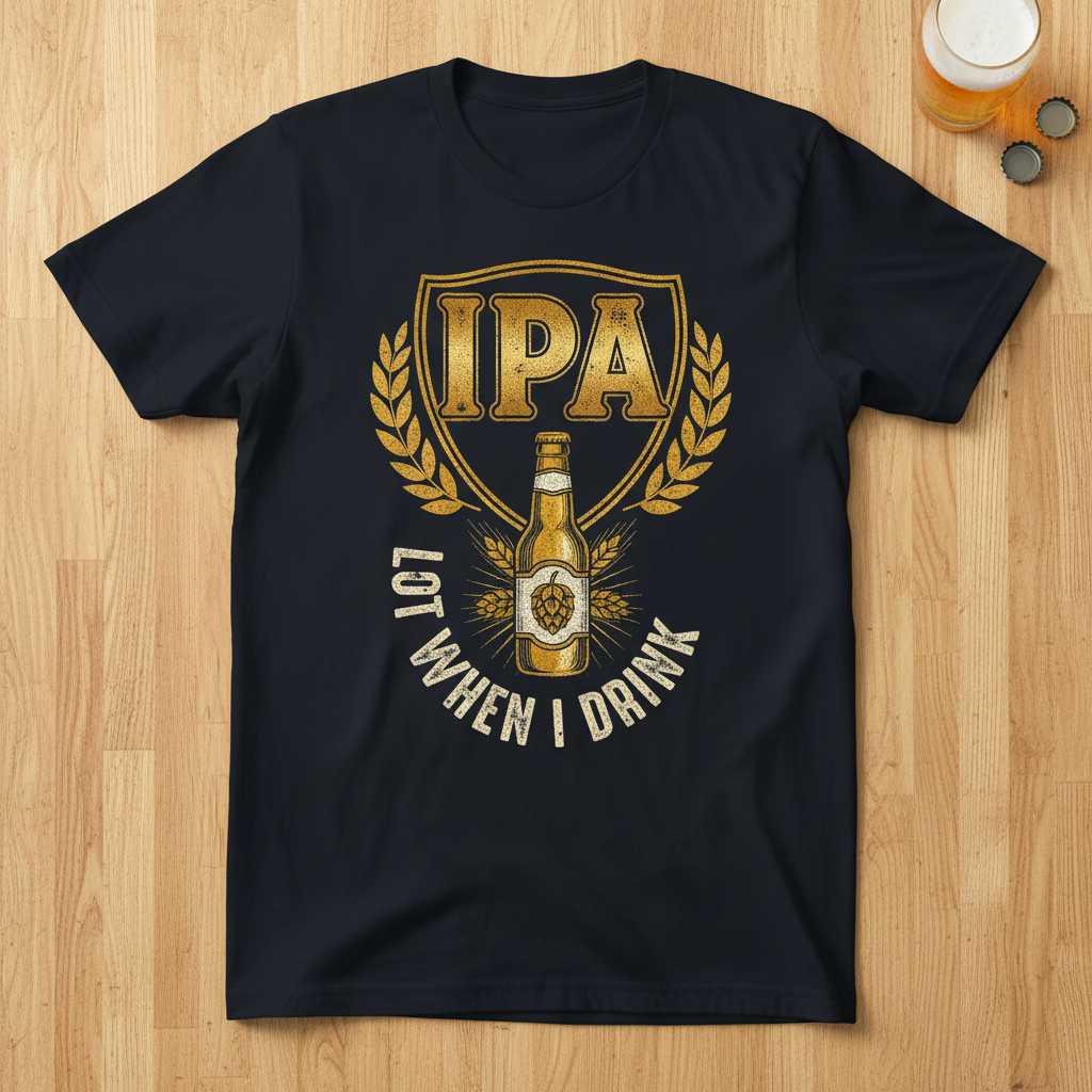 Ipa Lot When I Drink Vintage Distressed T-Shirt, Funny Beer Lover Tee Idea