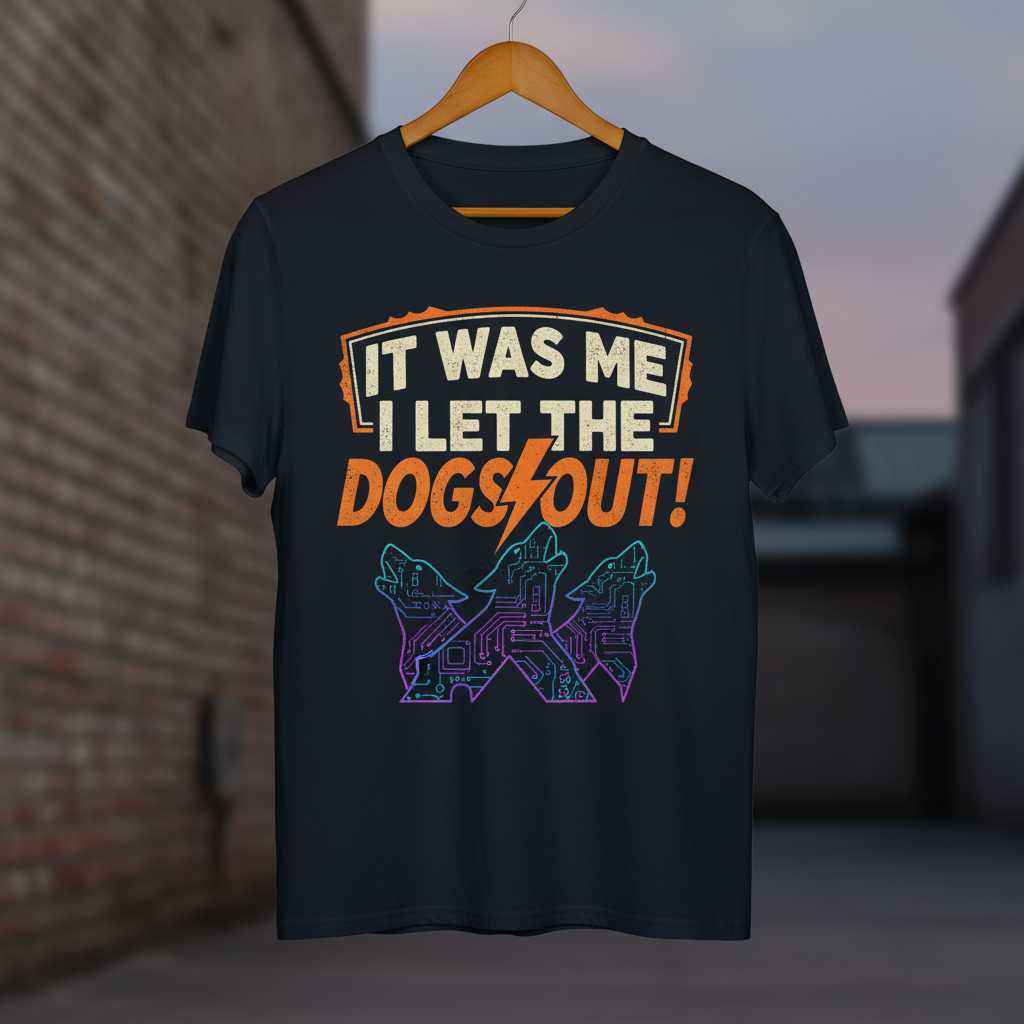 It Was Me I Let The Dogs Out! Vintage Distressed T-Shirt, Funny Graphic Tee Top