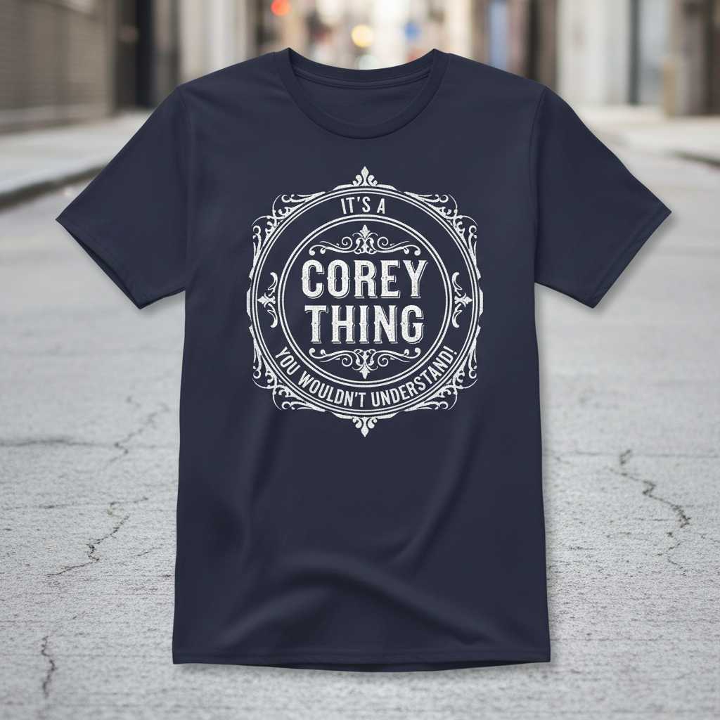 Its A Corey Thing You Wouldnt Understand! Distressed T-Shirt Novelty Tee Idea