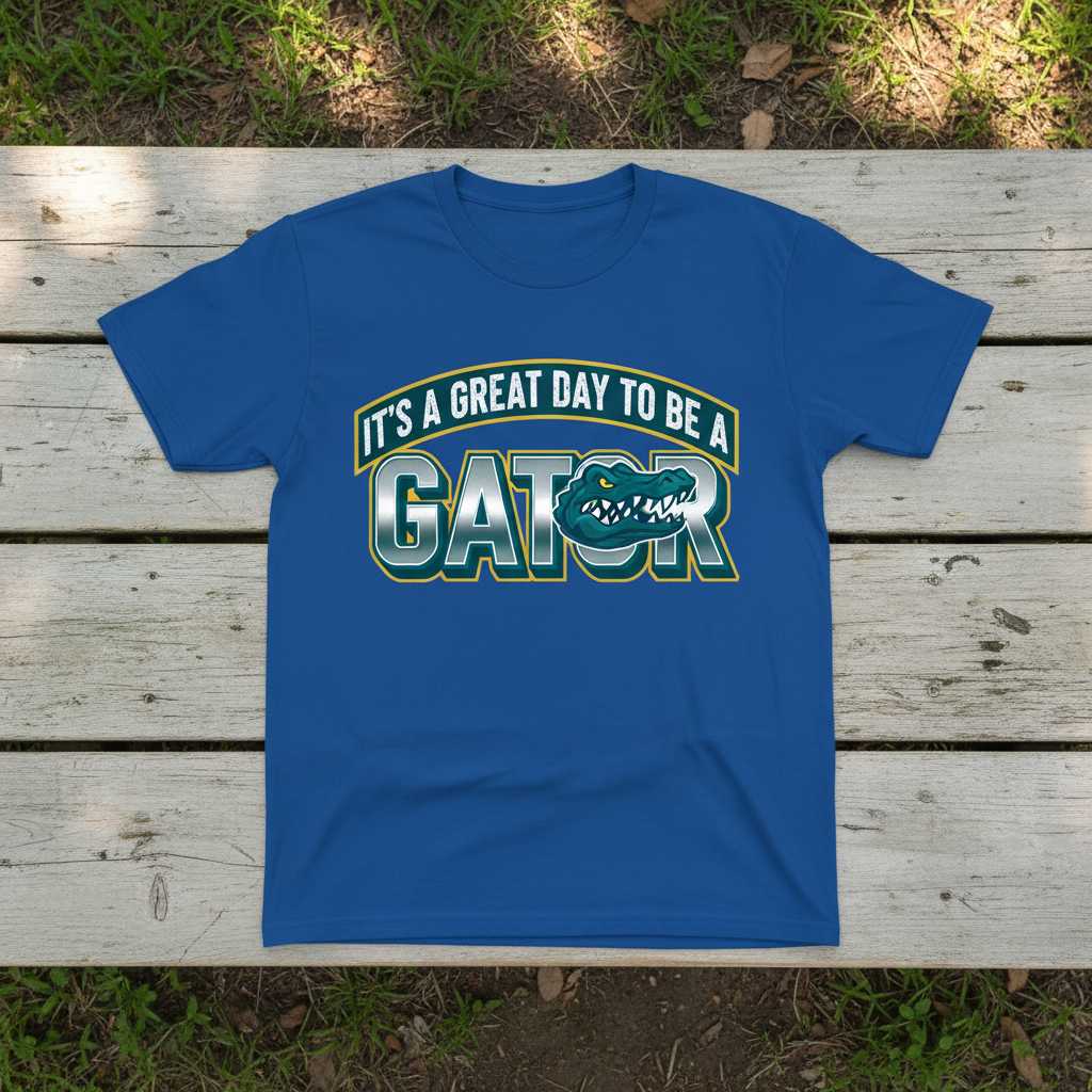 Its A Great Day To Be A Gator Graphic T-Shirt, Novelty Sports Tee Merch