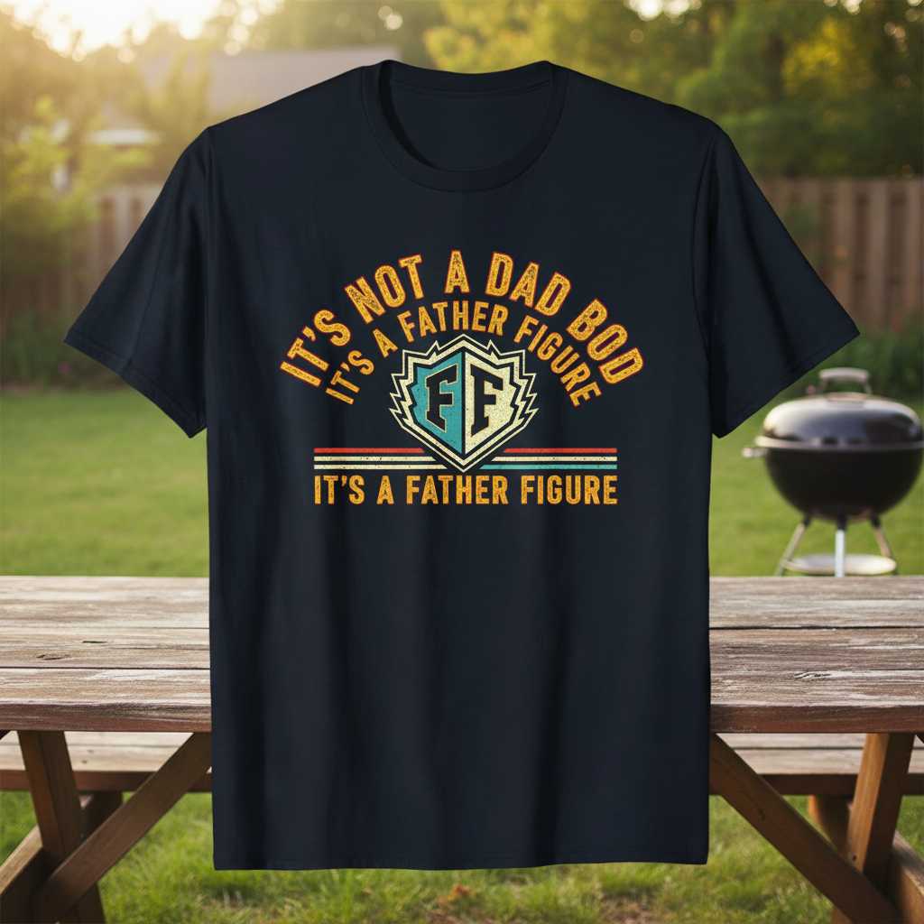 Its Not A Dad Bod Its A Father Figure Vintage T-Shirt Funny Novelty Tee Idea