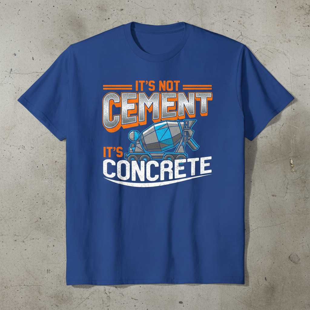 Its Not Cement Its Concrete Distressed T-Shirt, Funny Finisher Tee Gear