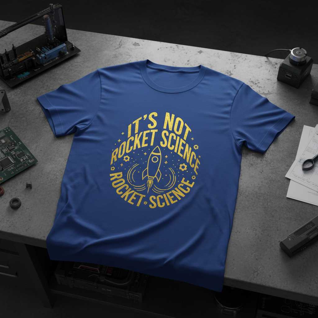Its Not Rocket Science Retro Graphic T-Shirt, Funny Science Tee Present