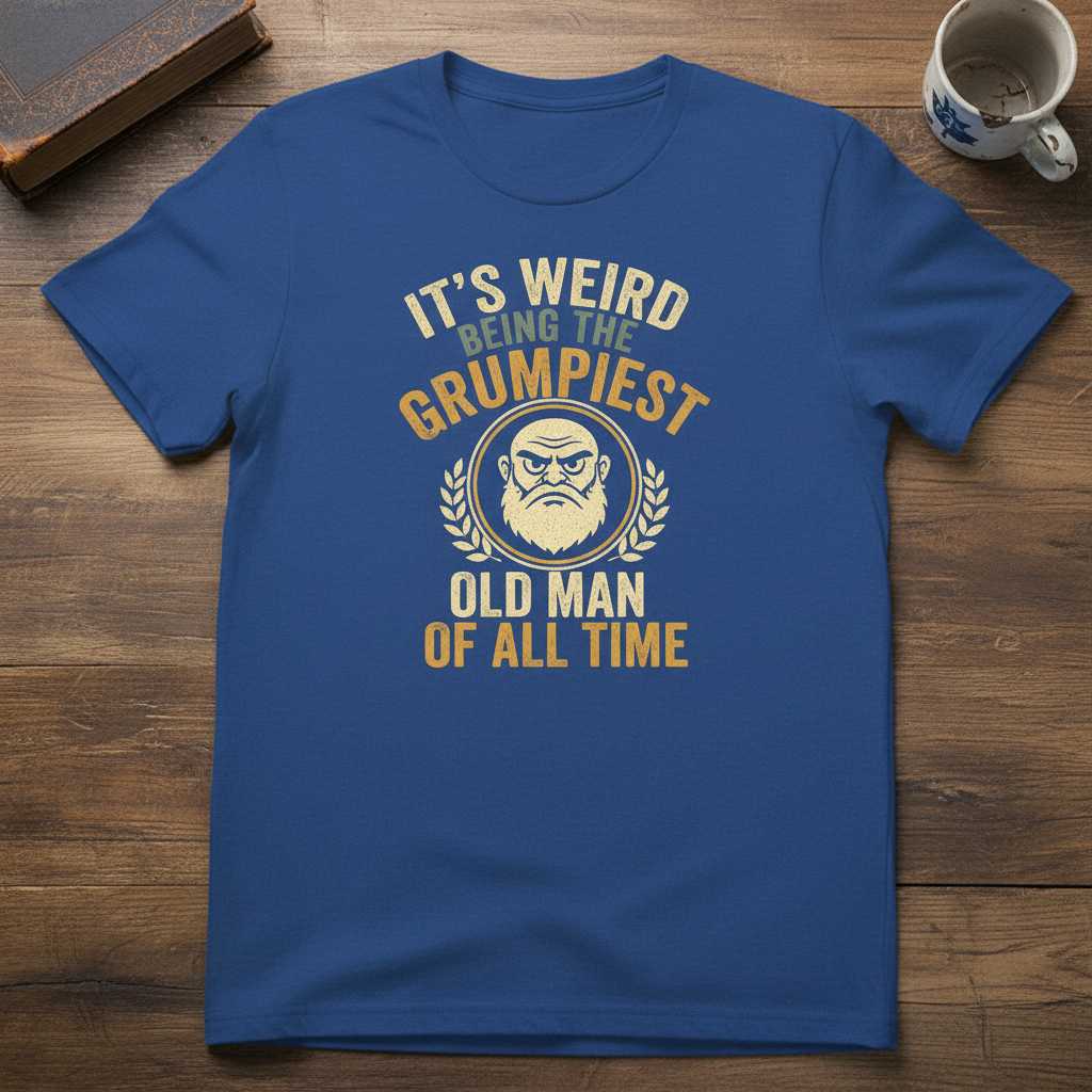 Its Weird Being The Grumpiest Old Man Of All Time Vintage T-Shirt Funny Tee