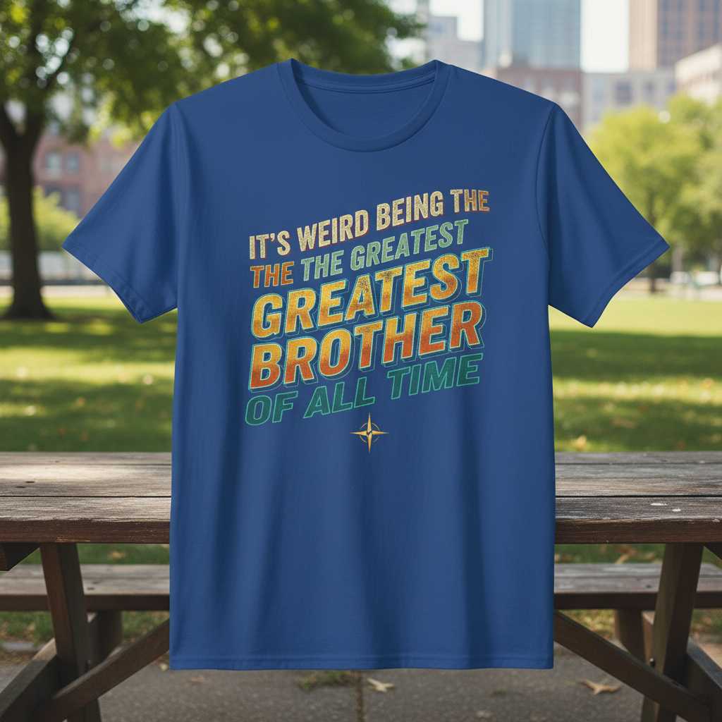Its Weird Being The The The Greatest Greatest Brother Of All Time Retro Vintage T-Shirt, Funny Tee