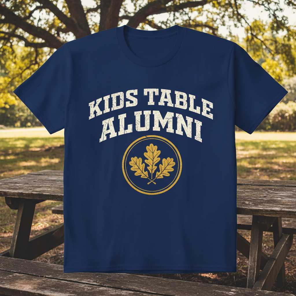 Kids Table Alumni Distressed Vintage T-Shirt, Funny Graphic Novelty Tee