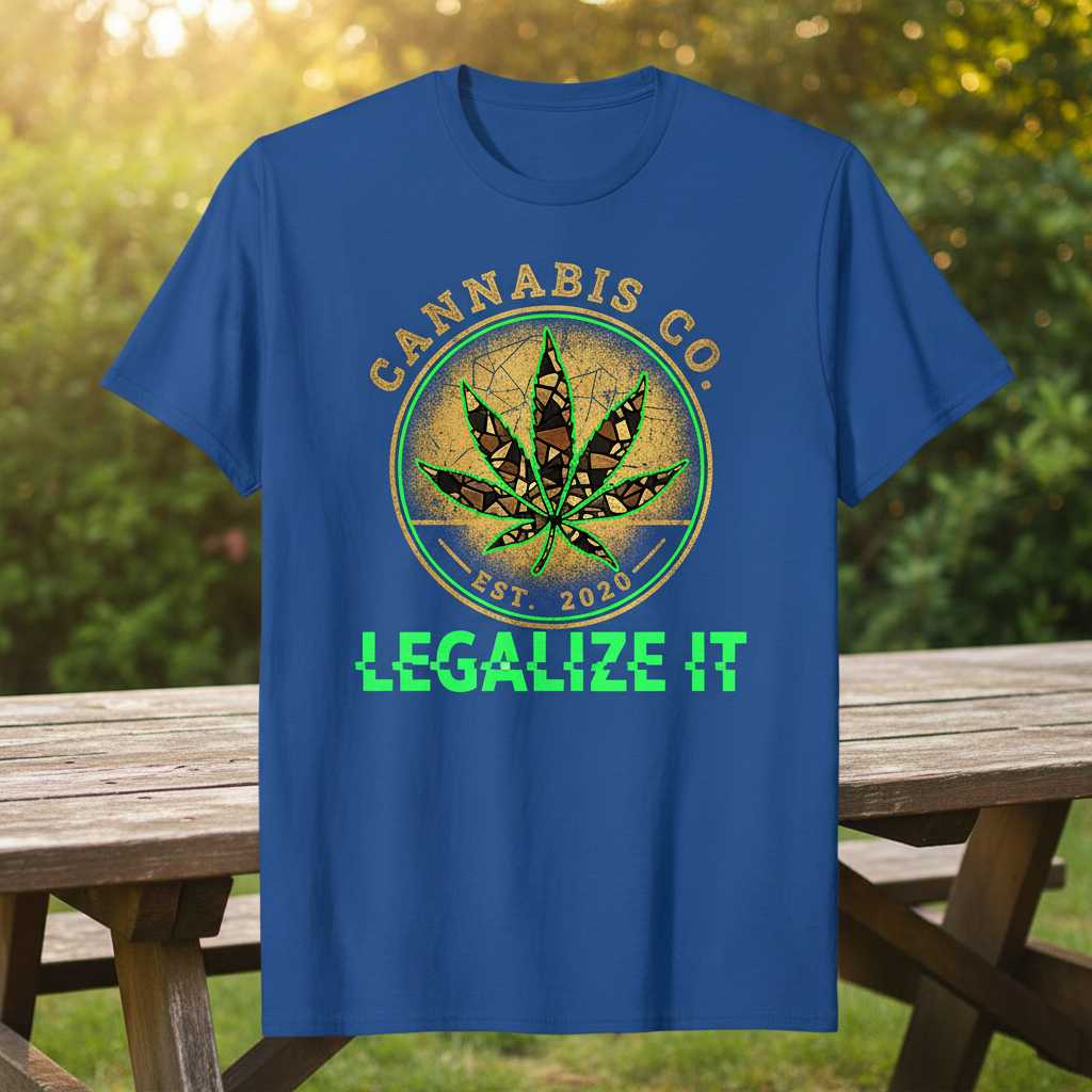 Legalize It Cannabis Co. Est. 2020 Vintage T-Shirt, Graphic Cheetah Tee Gear