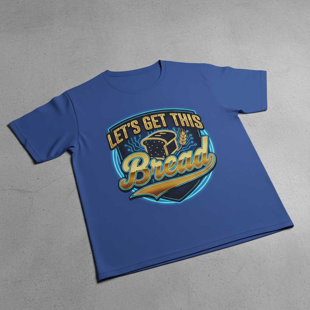 Lets Get This Bread Graphic T-Shirt, Funny Baking Novelty Tee Present Idea