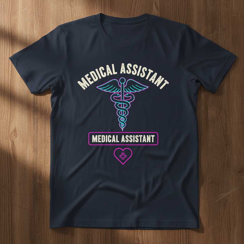 Medical Assistant Graphic T-Shirt, Certified Healthcare Professional Tee Idea