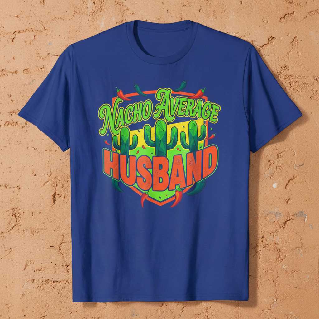 Nacho Average Husband Graphic T-Shirt, Funny Novelty Tee Gear Present Idea