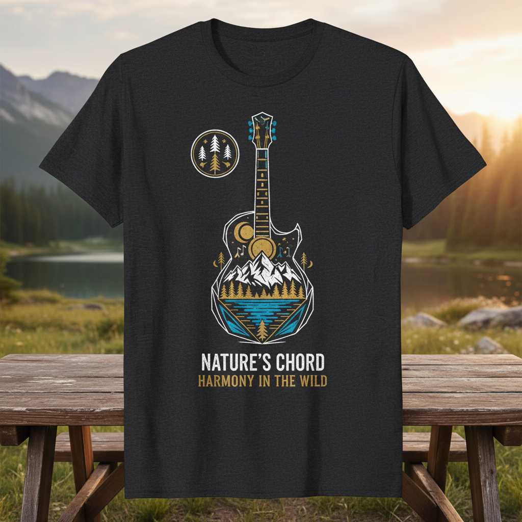 Natures Chord Harmony In The Wild Vintage T-Shirt, Graphic Music Tee Merch
