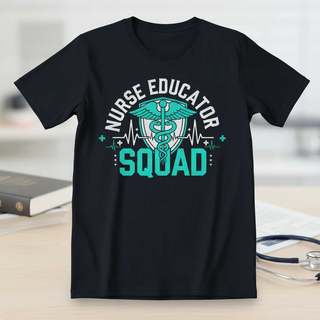 Nurse Educator Squad Graphic T-Shirt, Clinical Nursing Instructor Tee Idea