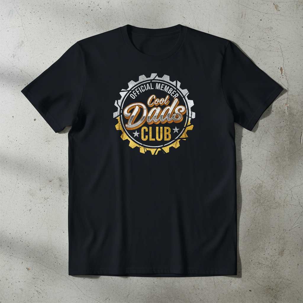 Official Member Cool Dads Club Distressed Vintage T-Shirt, Funny Fathers Day Tee