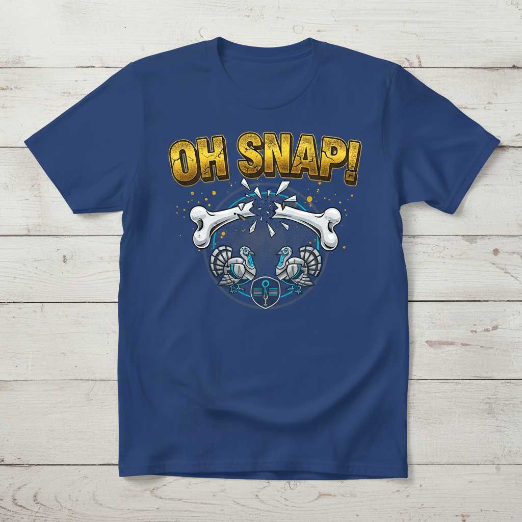 Oh Snap! Funny Thanksgiving Wishbone Graphic T-Shirt, Turkey Holiday Tee Present