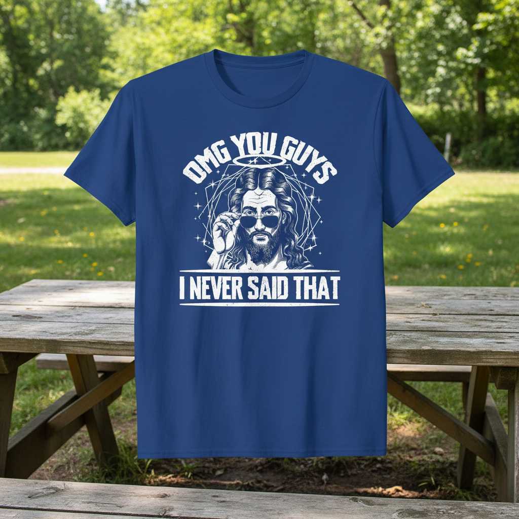 Omg You Guys I Never Said That Distressed T-Shirt, Funny Graphic Tee Idea