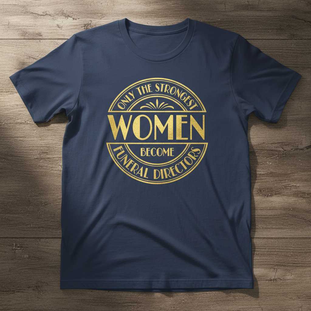 Only The Strongest Women Become Funeral Directors Vintage T-Shirt Novelty Tee