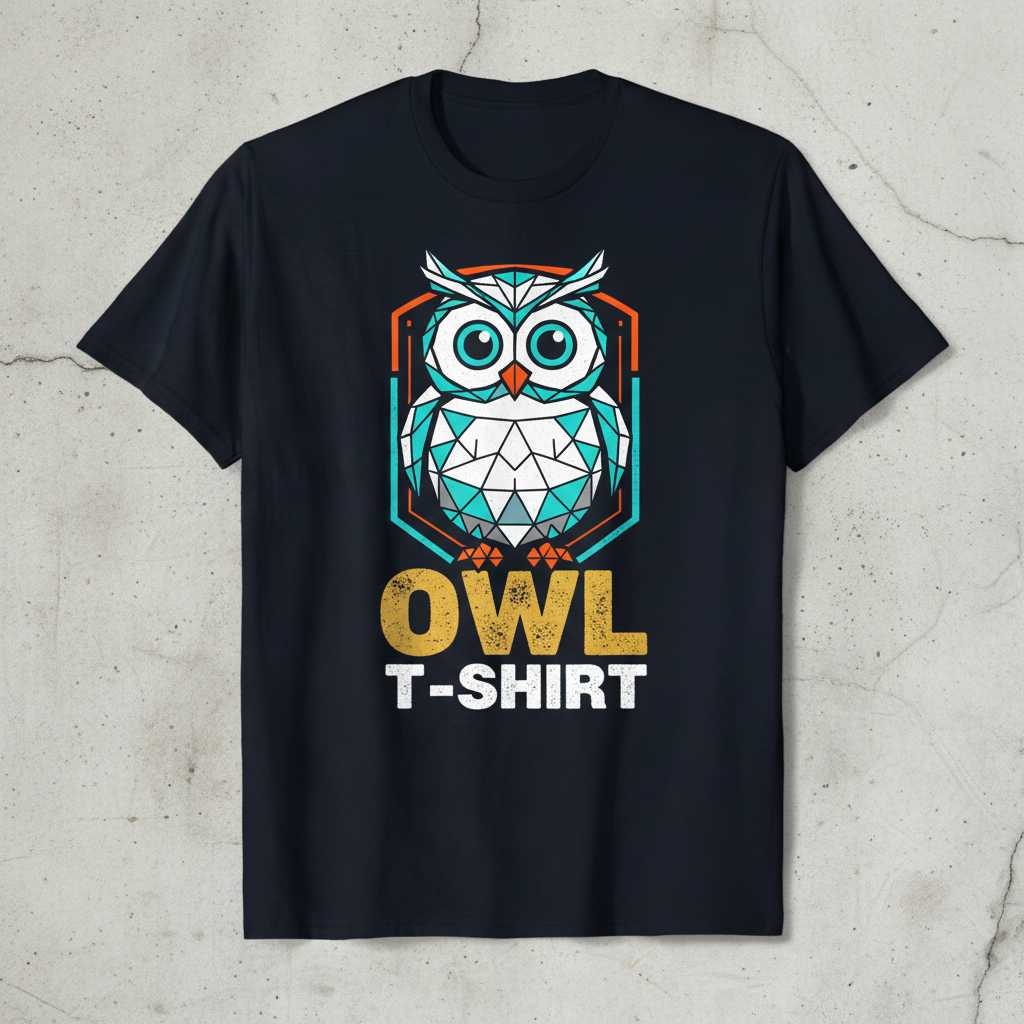 Owl T-Shirt Distressed Retro Graphic Tee, Cute Bird Lover Wear Present Idea