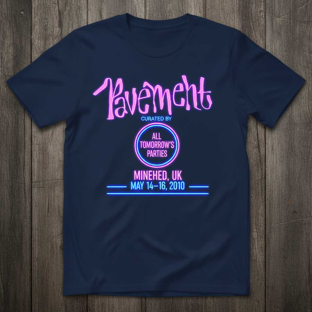 Pavement Curated By All Tomorrows Parties Minehed UK 2010 Retro Graphic T-Shirt Tee