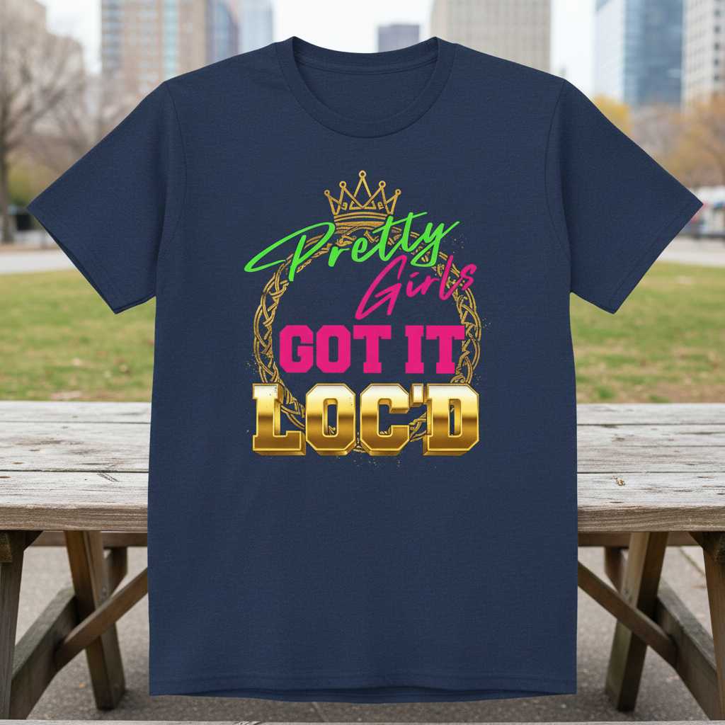 Pretty Girls Got It Locd 90s Retro Graphic T-Shirt Dreadlocks Hairstyle Tee