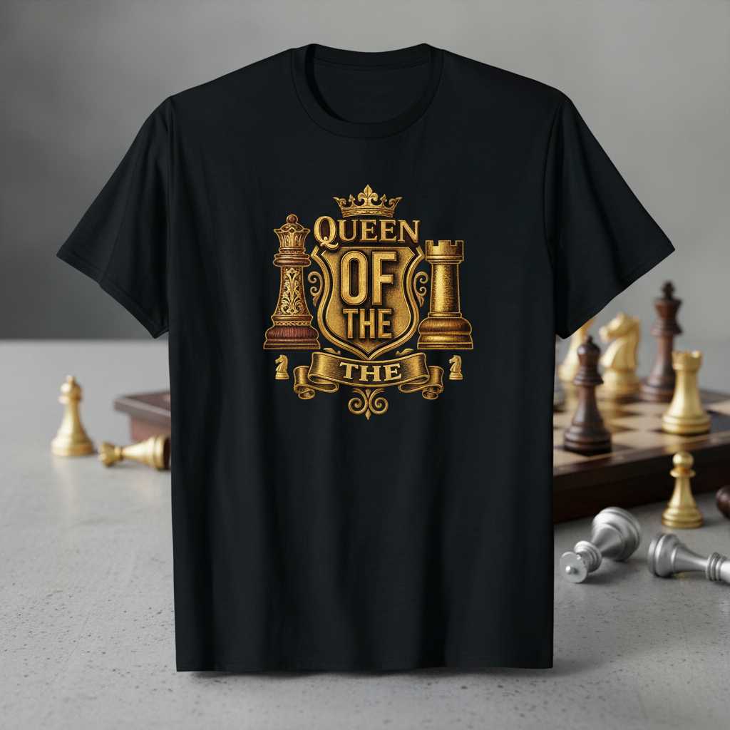 Queen Of The The Chess Graphic T-Shirt, Funny Novelty Tee Unisex Outfit