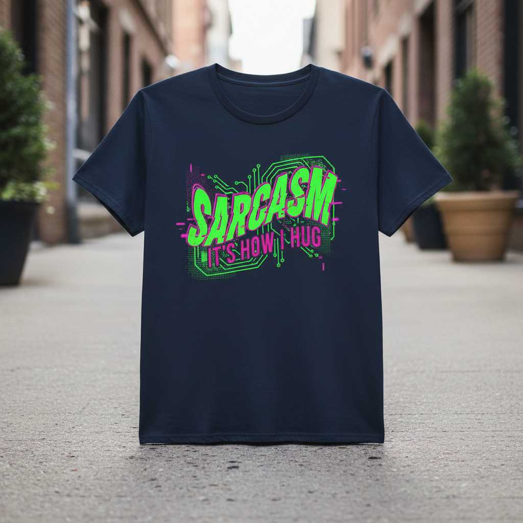 Sarcasm Its How I Hug Graphic T-Shirt, Funny Novelty Tee Present Idea