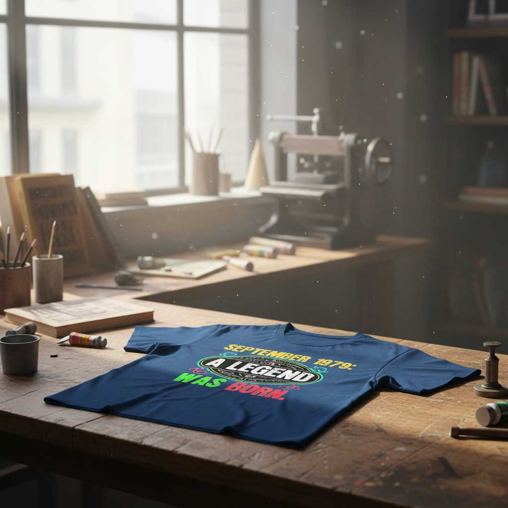 September 1979- A Legend Was Born Retro T-Shirt, Graphic Birthday Tee Idea
