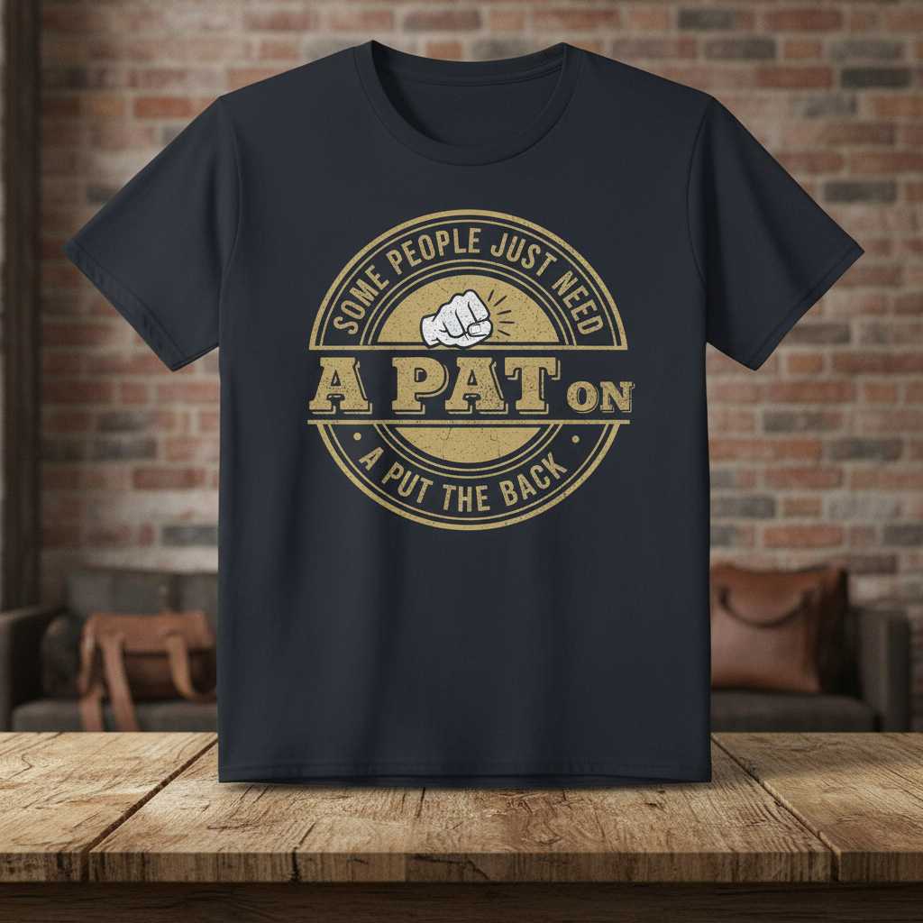 Some People Just Need A Pat On The Back Vintage T-Shirt, Funny Graphic Tee