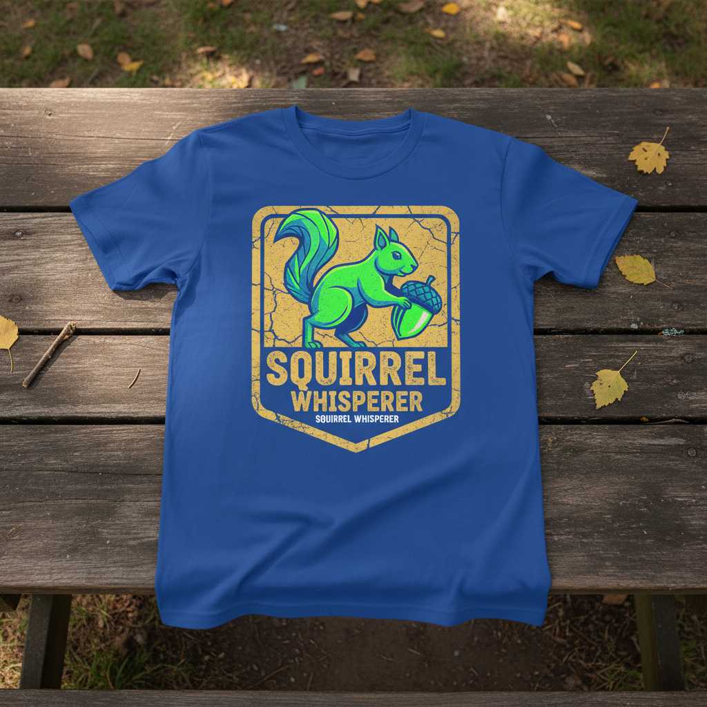 Squirrel Whisperer Vintage Distressed T-Shirt, Funny Graphic Tee Novelty Idea