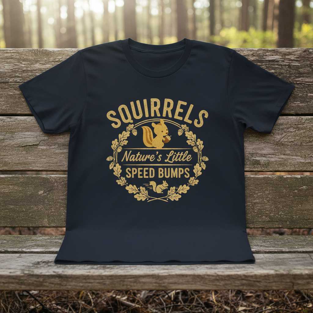 Squirrels Natures Little Speed Bumps Vintage T-Shirt, Funny Graphic Tee