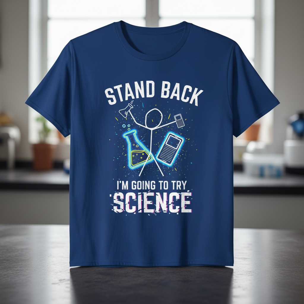 Stand Back Im Going To Try Science Distressed T-Shirt, Funny Tee Idea