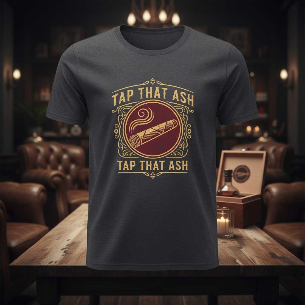 Tap That Ash Vintage Cigar Smoking T-Shirt, Funny Graphic Tee Gear Idea