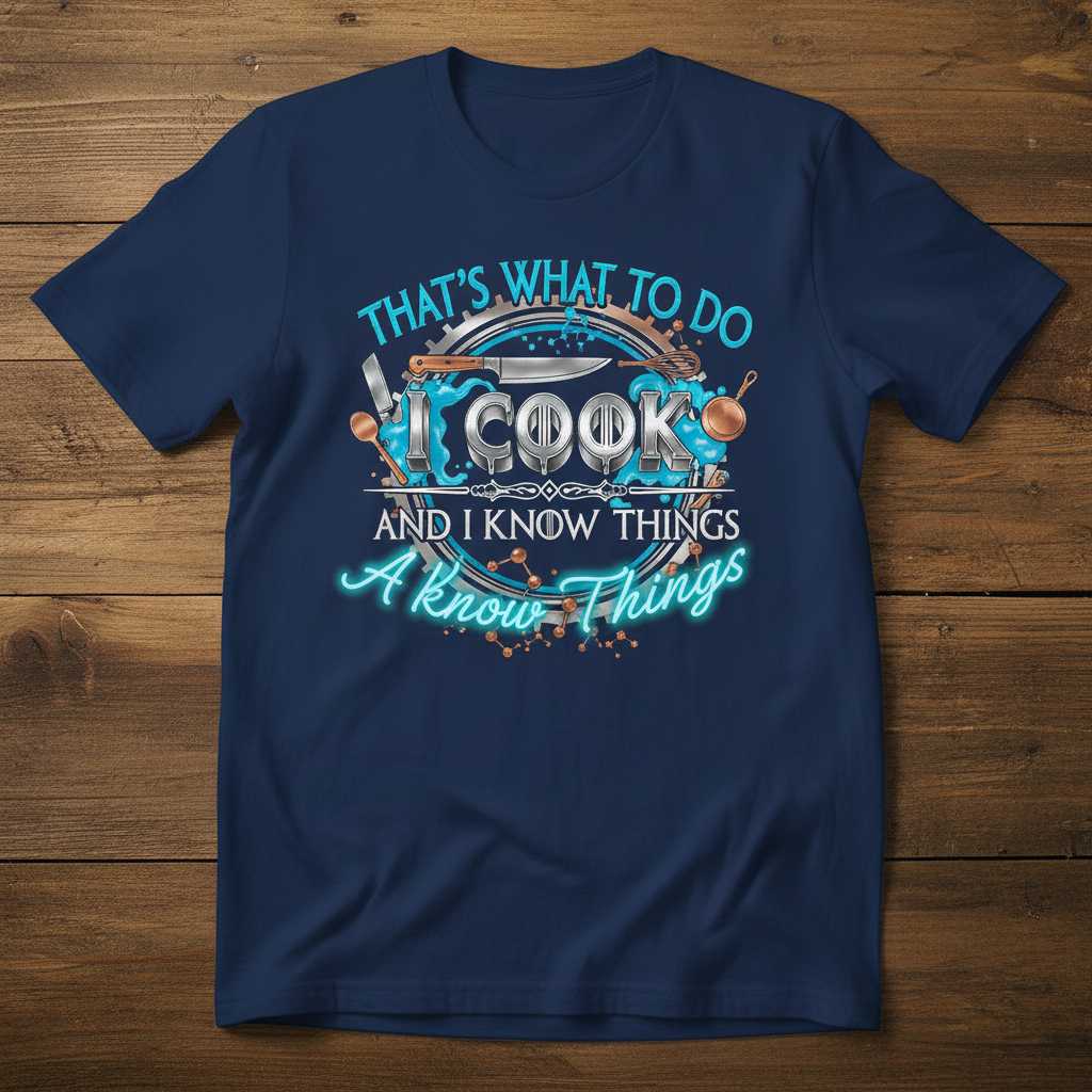 Thats What I Do I Cook And I Know Things Funny T-Shirt, Chef Graphic Tee Gear