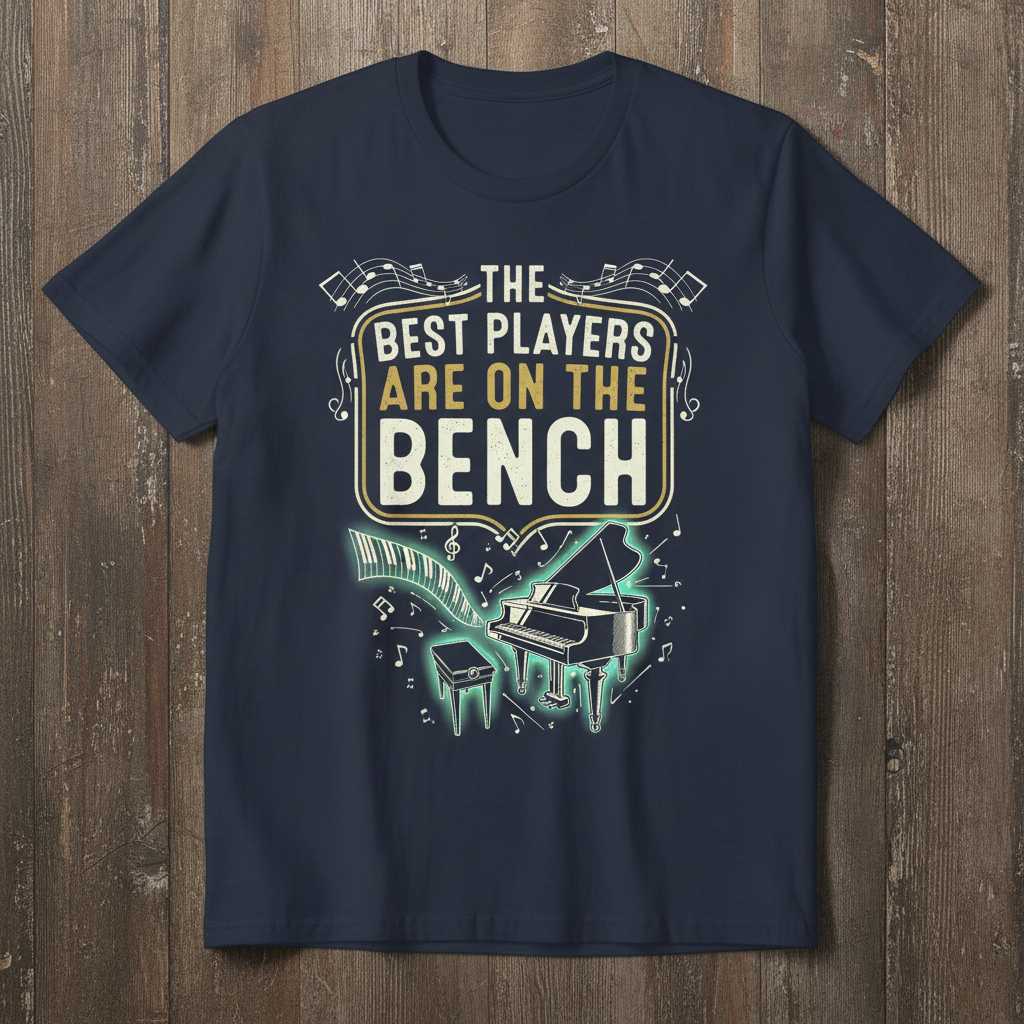 The Best Players Are On The Bench Vintage T-Shirt, Funny Piano Tee Graphic Top