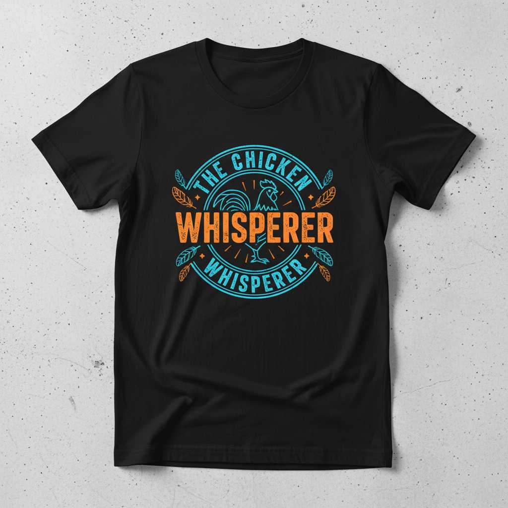 The Chicken Whisperer Vintage Distressed T-Shirt, Funny Graphic Farmer Tee Gear