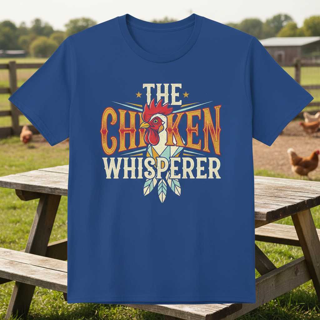 The Chicken Whisperer Vintage Retro T-Shirt, Funny Poultry Farmer Tee Idea