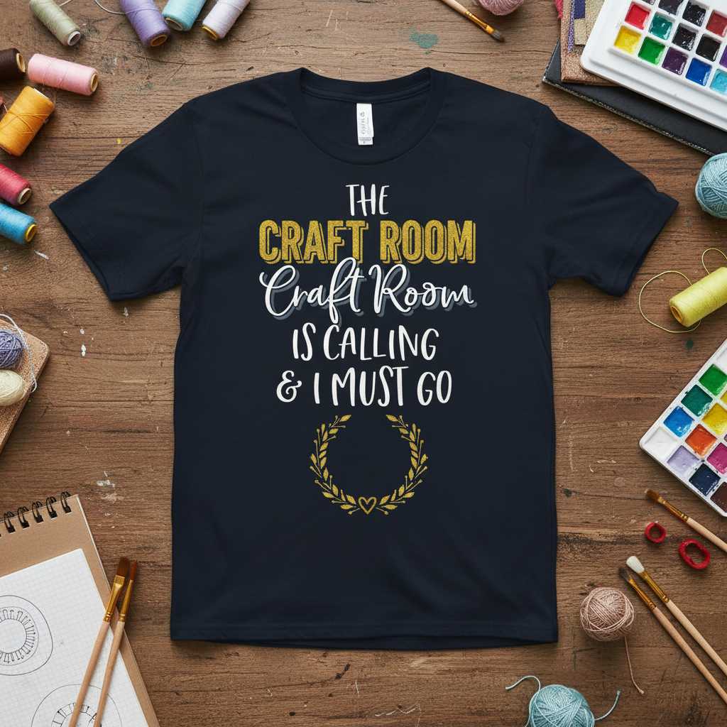 The Craft Room Is Calling & I Must Go Vintage T-Shirt, Graphic Tee Idea