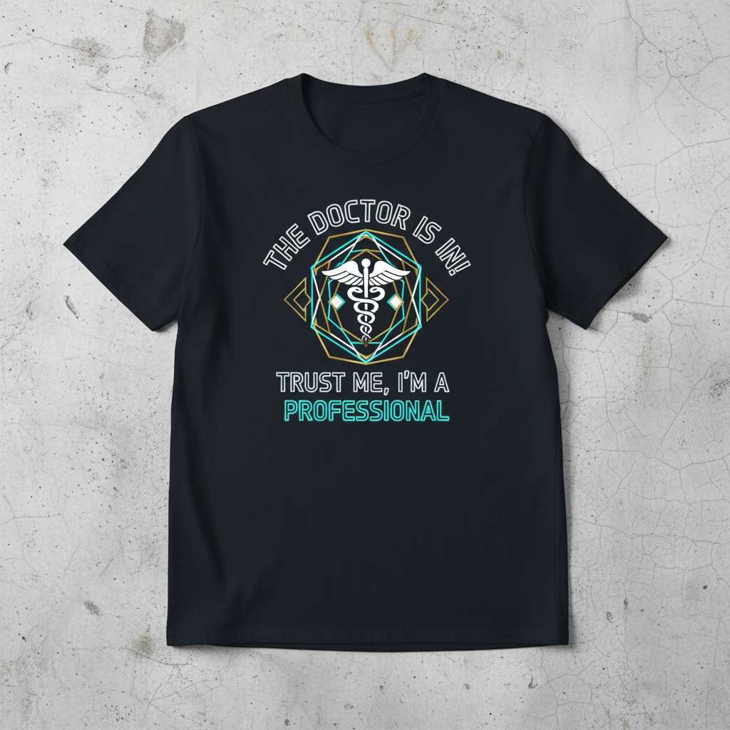 The Doctor Is In! Trust Me, Im A Professional Medical T-Shirt, Funny Tee Gear