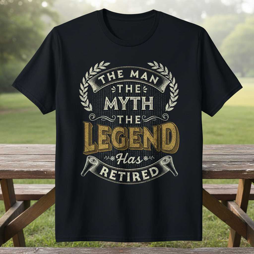 The Man The Myth The Legend Has Retired Vintage T-Shirt, Funny Tee Gift Idea