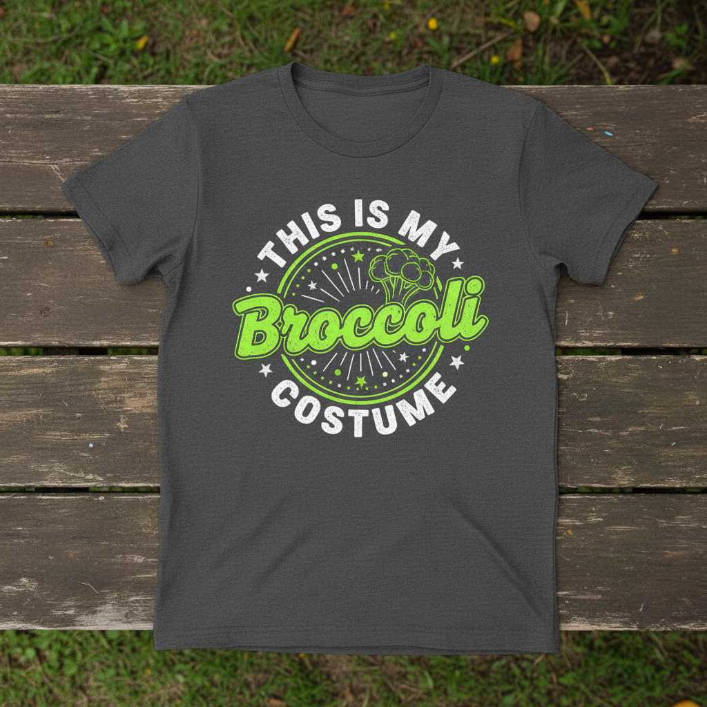 This Is My Broccoli Costume Distressed T-Shirt, Funny Novelty Tee Outfit