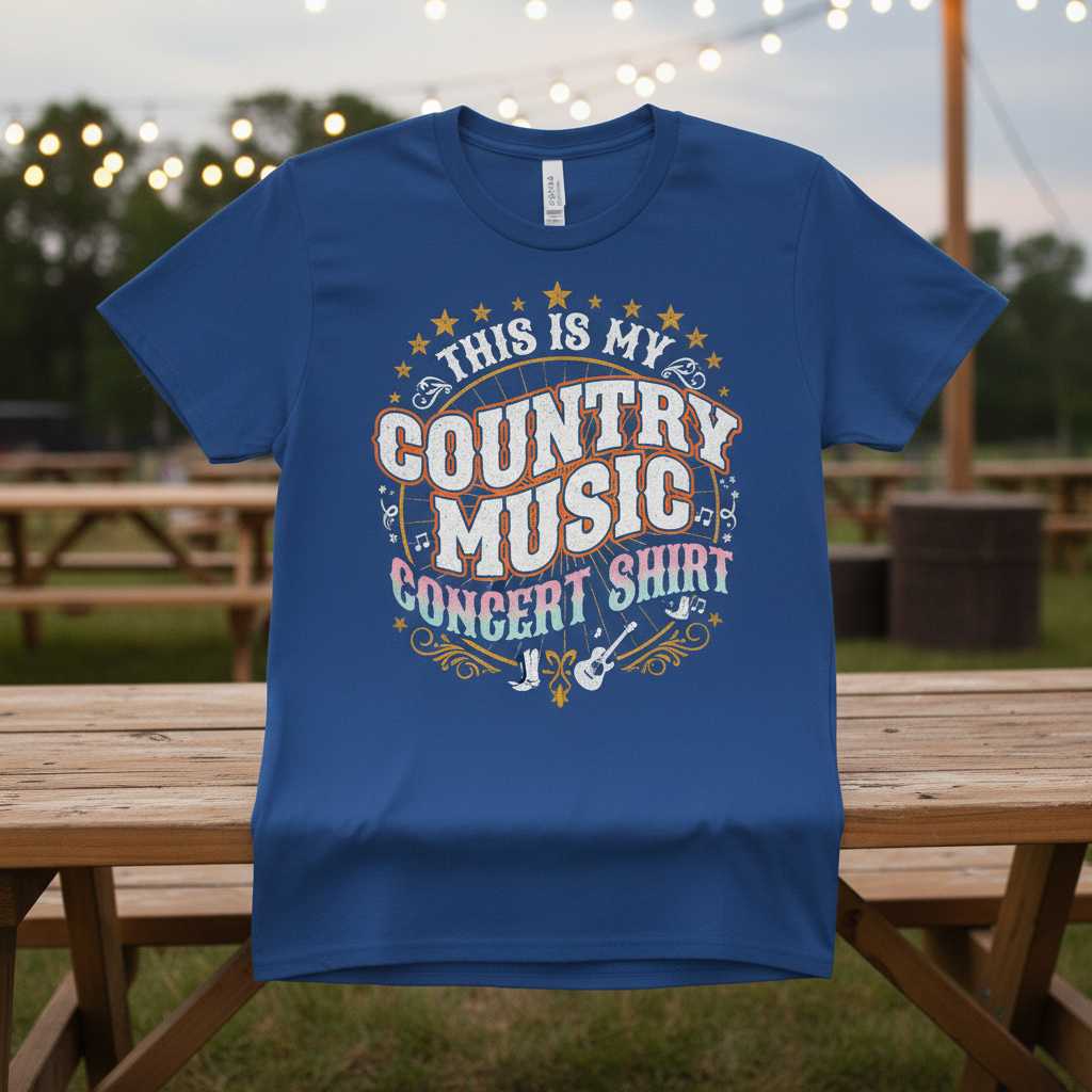 This Is My Country Music Concert Shirt Retro T-Shirt Graphic Tee Outfit