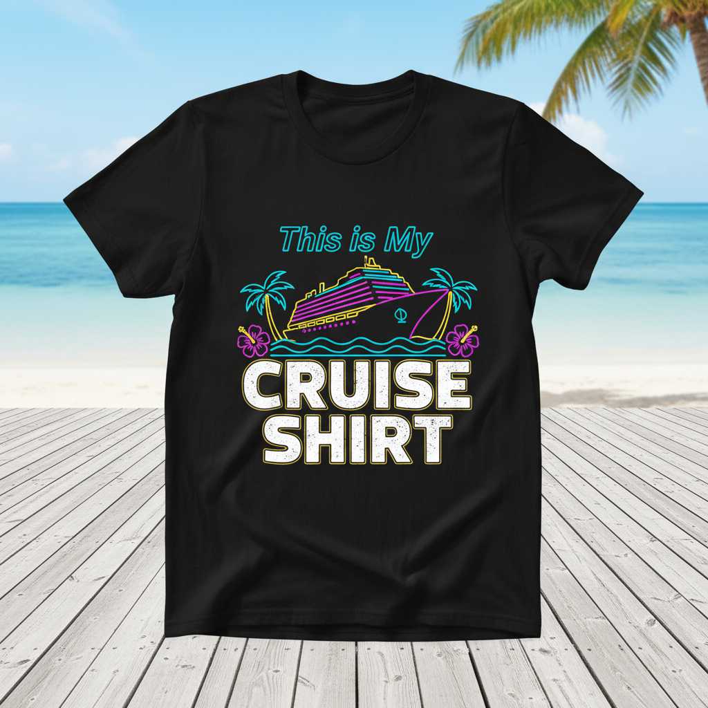 This Is My Cruise Shirt Retro Distressed T-Shirt, Funny Vacation Tee Souvenir