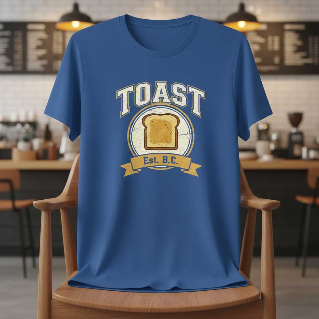 Toast Est. B.C. Vintage T-Shirt, Funny Retro Graphic Tee Novelty Gear Idea
