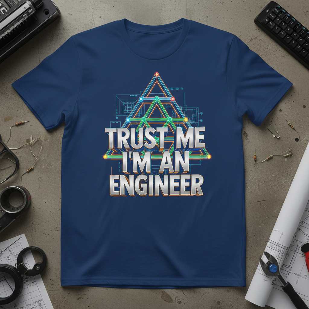 Trust Me Im An Engineer Graphic T-Shirt, Funny Brick Builder Tee Gear